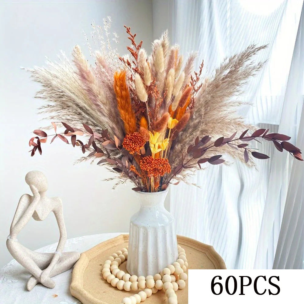 Decorative dried floral arrangement styled for modern home decor.
